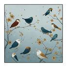 Bird inspired rug patio balcony