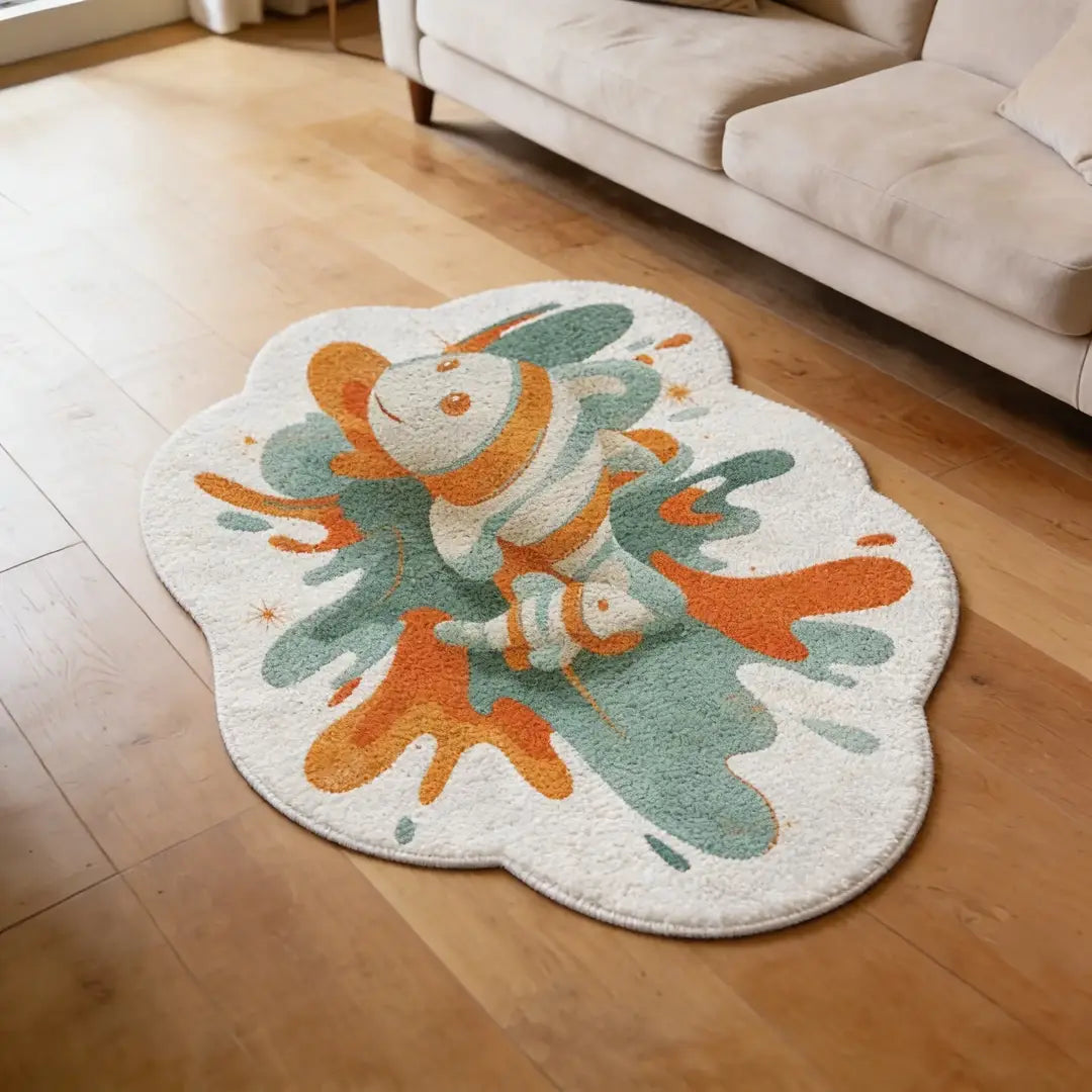 Irregular clown fish rug living room