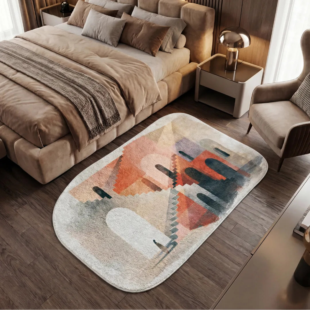 Irregular California summer rug bedroom