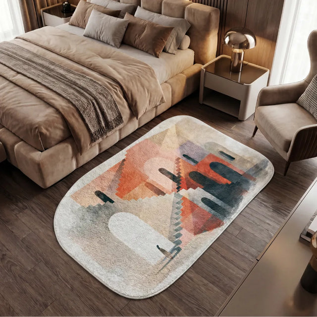 Stairwell of Light – Irregular California Summer Rug | 4 x 6 ft | Bedroom