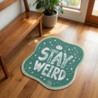 Irregular logo rug entryway