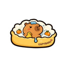Irregular capybara rug bathroom