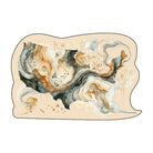 Irregular USA map rug coffee shop