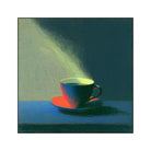 Coffee inspired impressionism rug coffee shop