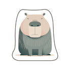 Irregular capybara rug living room