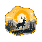 Irregular deer style rug living room