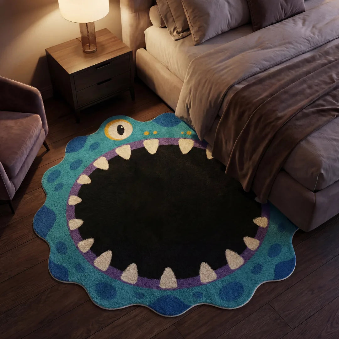Irregular monster rug bedroom