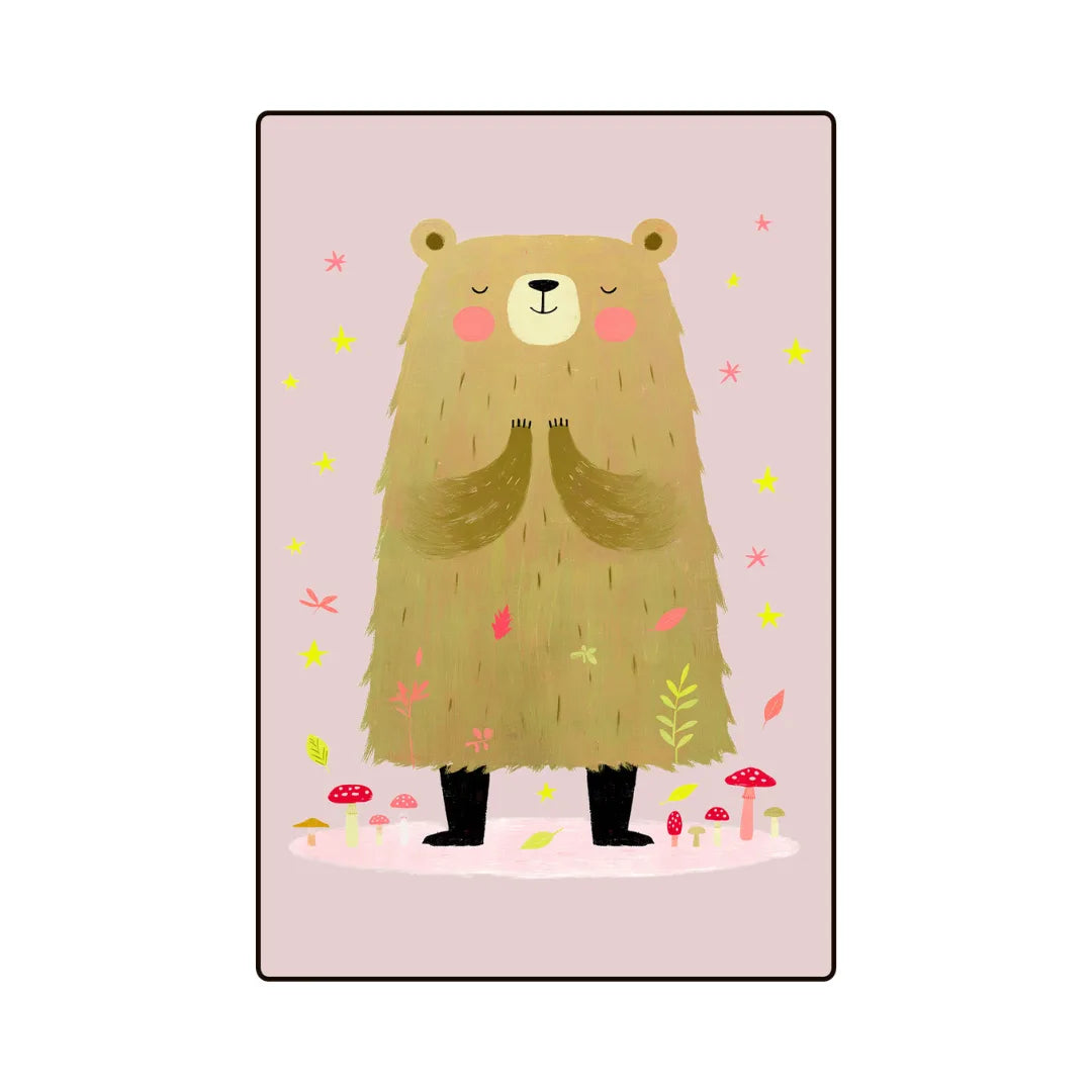 Bear style rug living room
