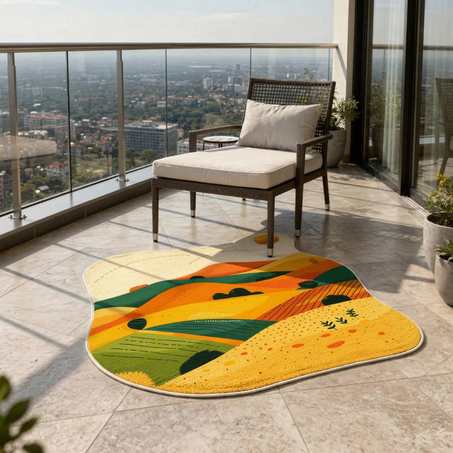 Texas Sun – Irregular Rug | 3.5 x 3.5 ft | Patio & Balcony
