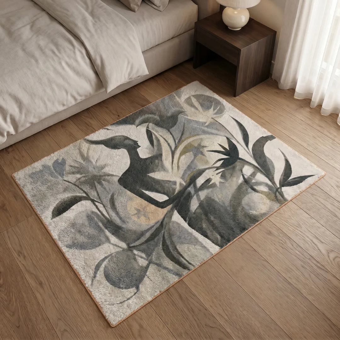 Melancholy style rug bedroom
