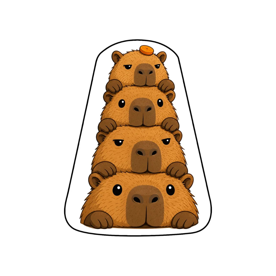 Irregular capybara rug entryway