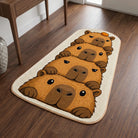 Irregular capybara rug entryway