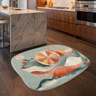 Irregular California summer rug kitchen