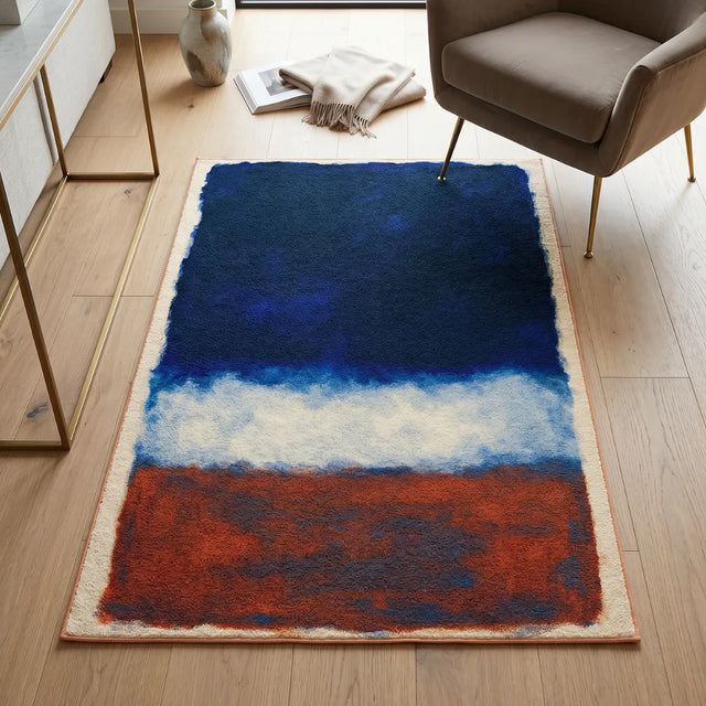 The Last Cold – Rothko-Inspired Abstract Color Rug | 4 x 6 ft | Living Room & Reading Nook