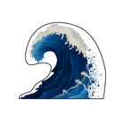 Irregular blue wave rug bathroom