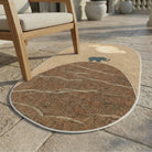 Irregular boho rug patio balcony