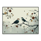 Bird inspired rug reading nook