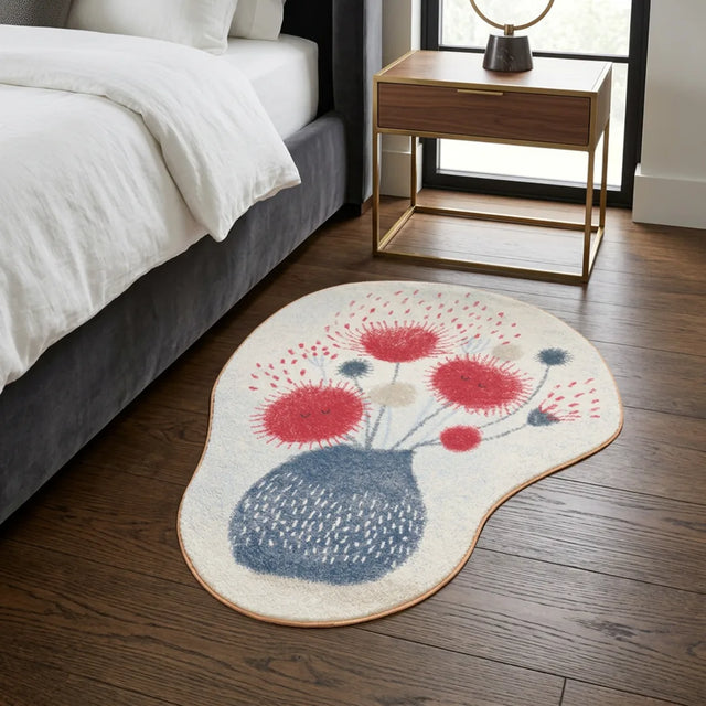Vase Full of Fireworks – Melancholy Style Rug | 3 x 3.5 ft | Bedroom