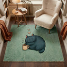 Cat corner rug reading nook