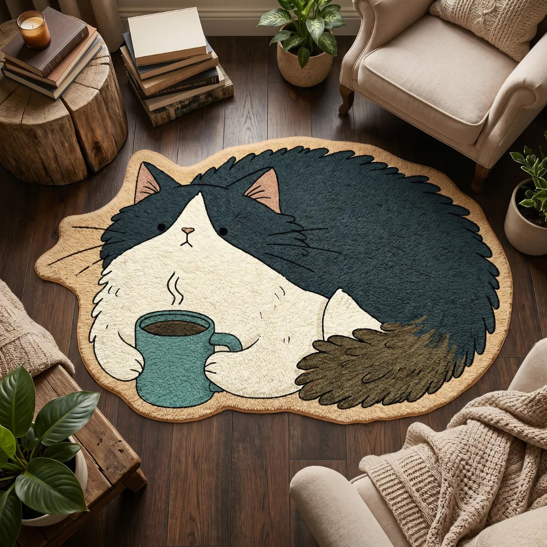 Cat corner rug reading nook