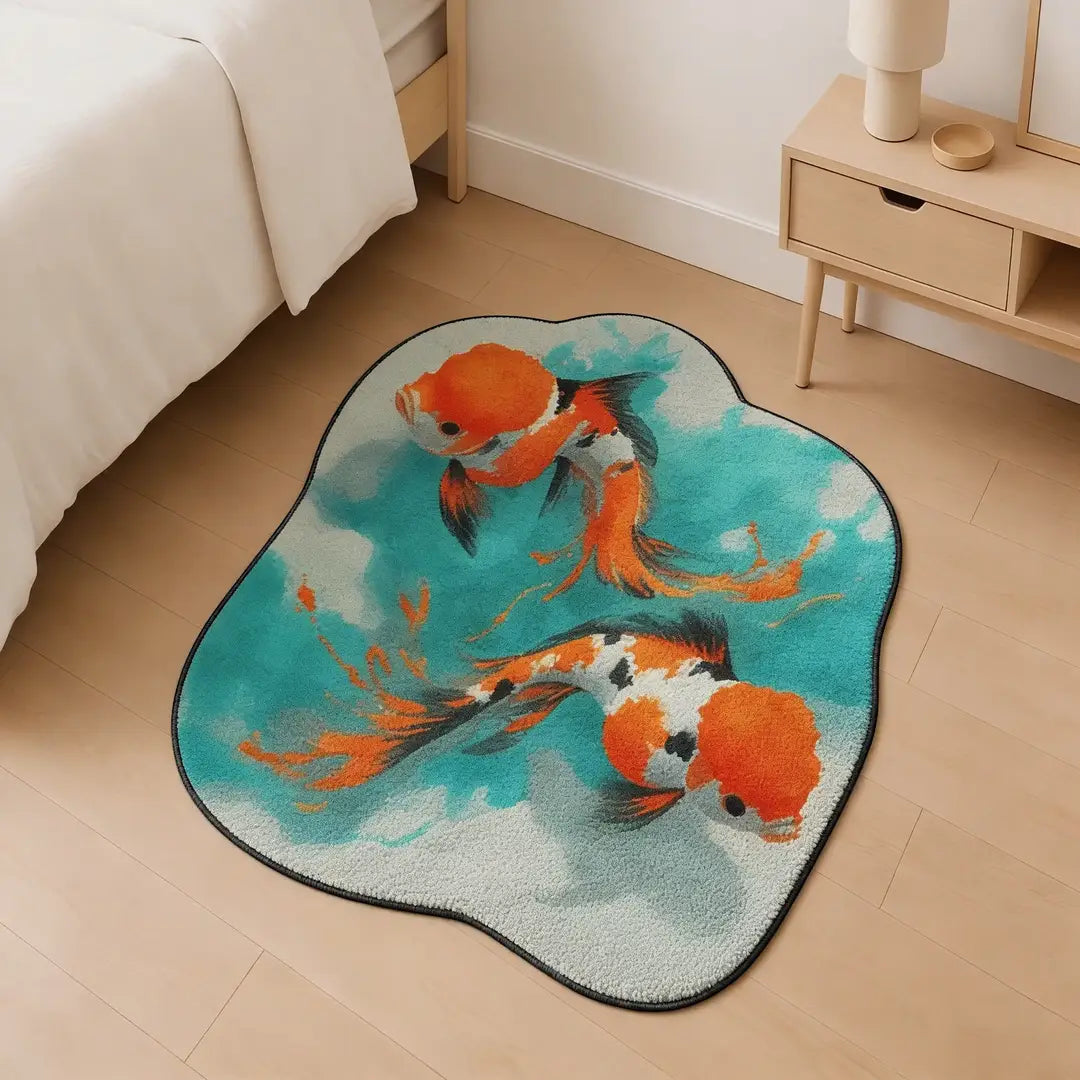 Irregular clown fish rug bedroom