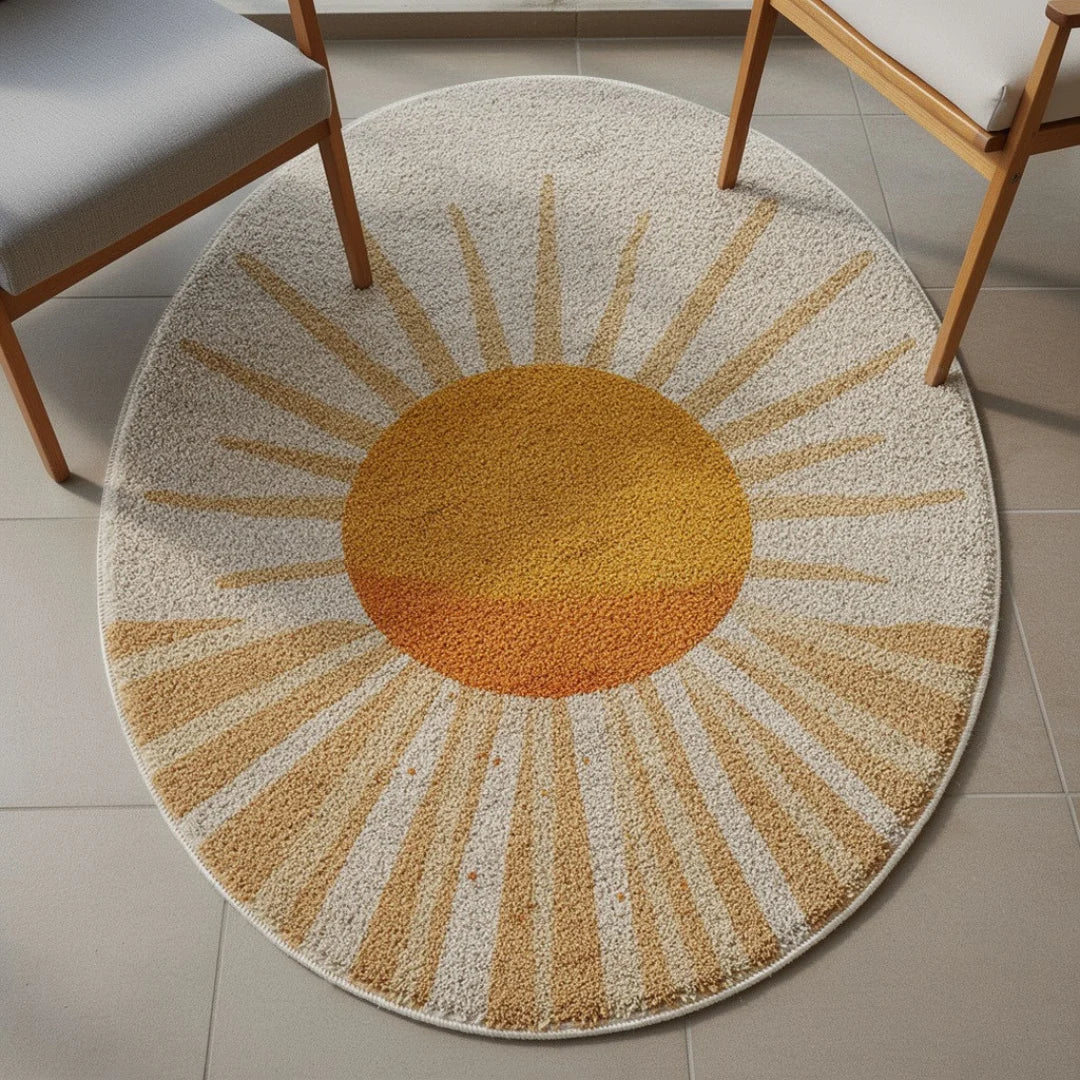 Irregular western style rug patio balcony