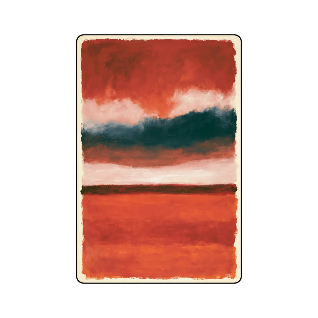 Rothko inspired abstract color rug bedroom