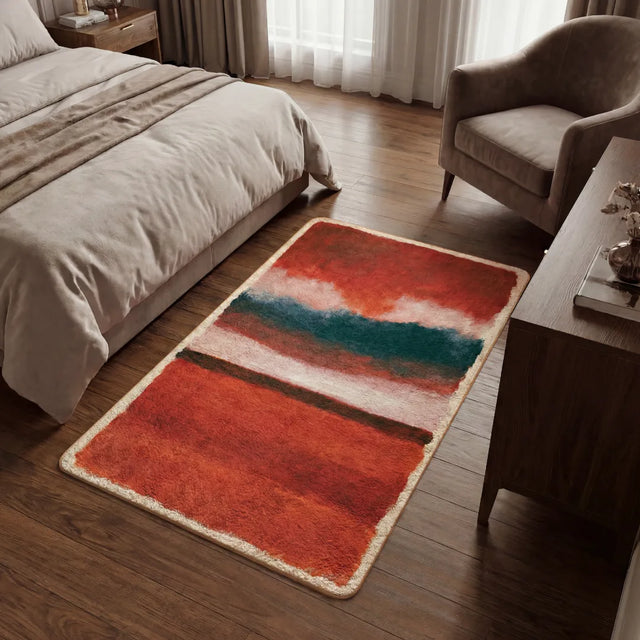 When the Sky Burned Low – Rothko-Inspired Abstract Color Rug | 4 x 6 ft | Bedroom