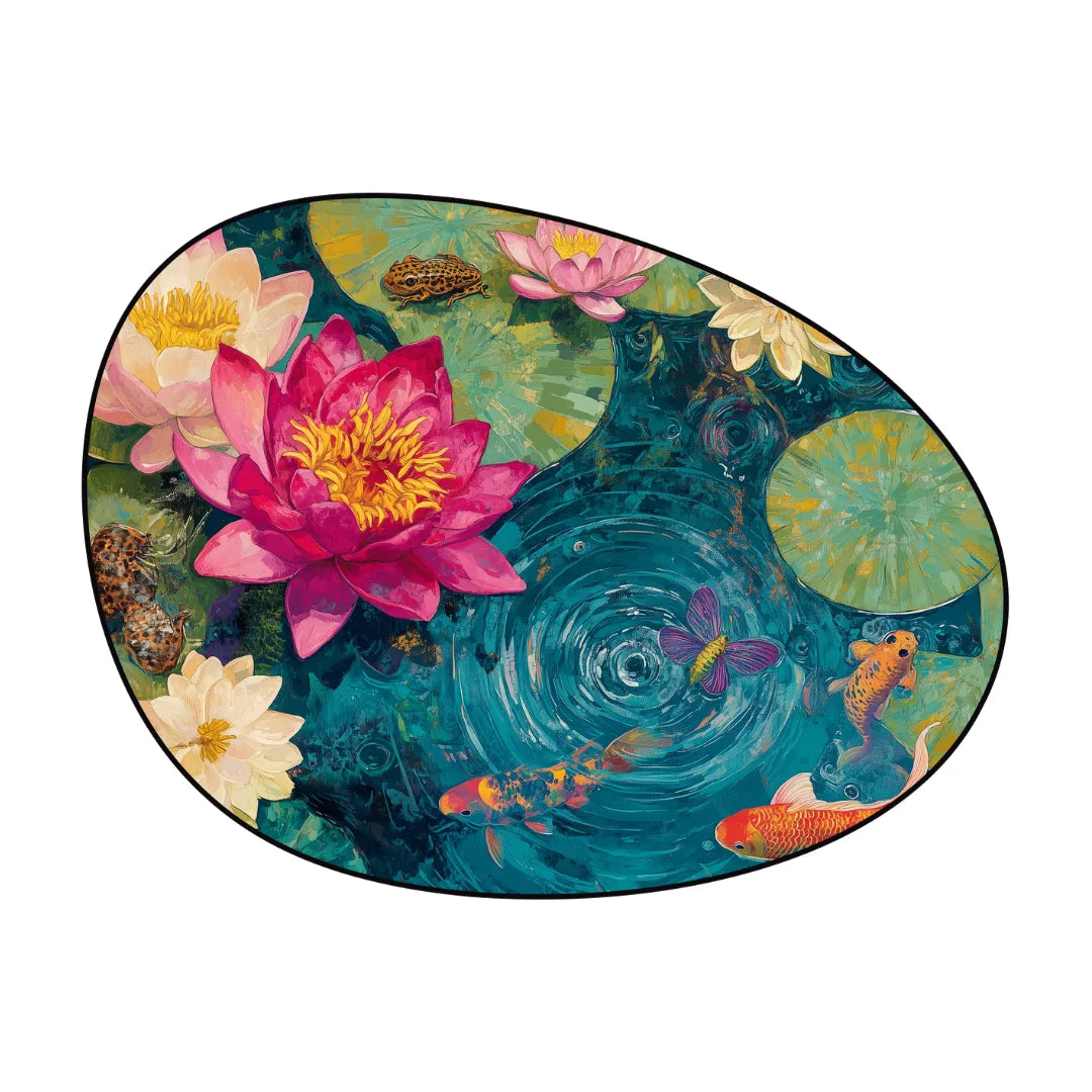 Koi pond style rug living room
