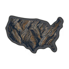 Irregular USA map rug living room