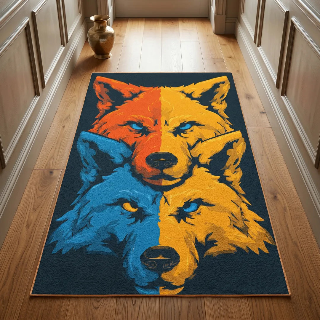 Wolf style rug entryway