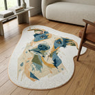 Irregular animal print style rug living room