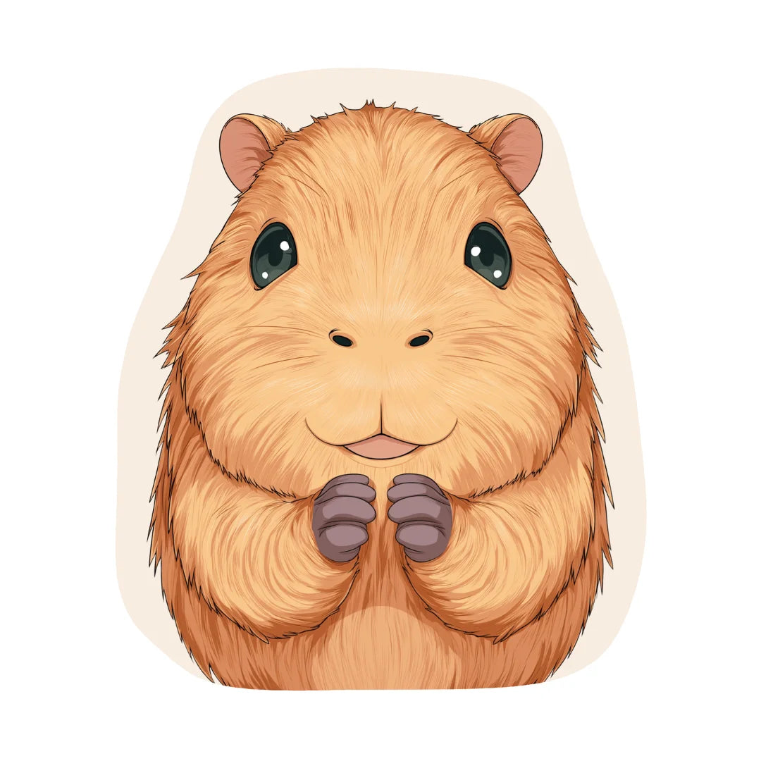 Irregular capybara rug patio balcony